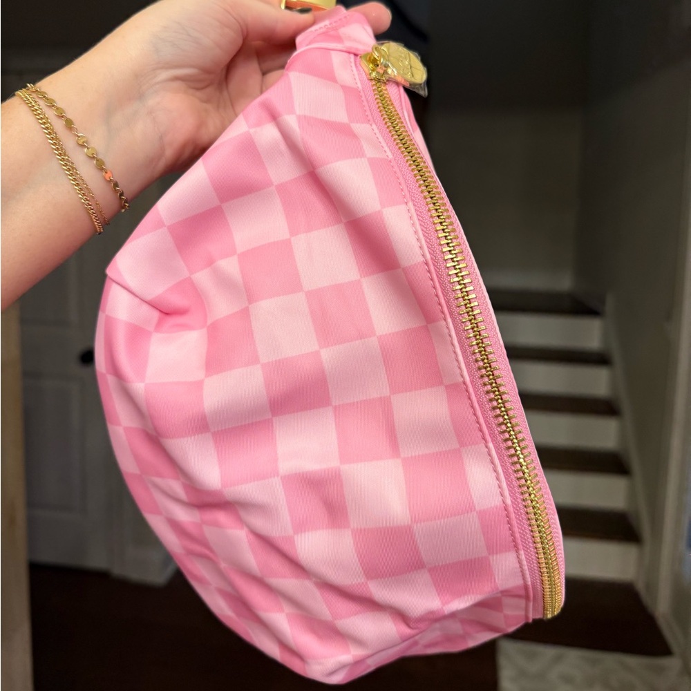 Stoney Clover Pink Checkered jumbo fanny pack